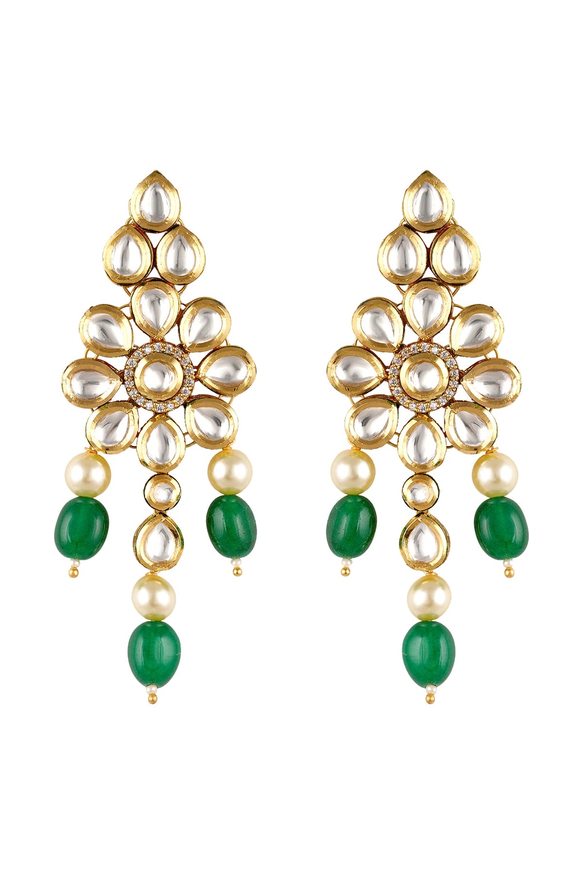 Gold Finish Dangler Earrings