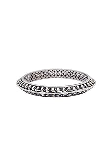 Silver Finish Kada In Sterling Silver