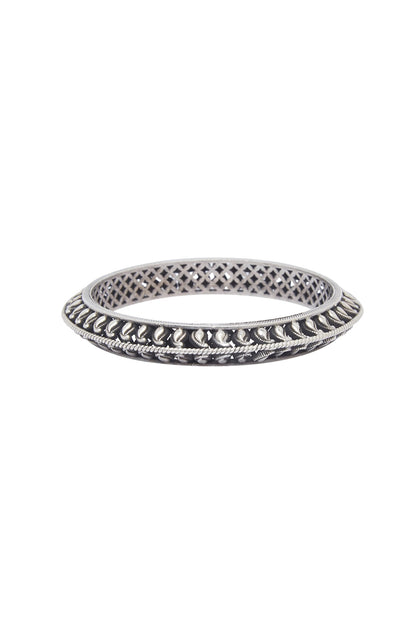 Silver Finish Kada In Sterling Silver