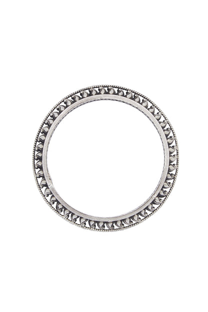 Silver Finish Kada In Sterling Silver