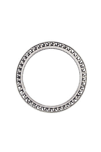 Silver Finish Kada In Sterling Silver