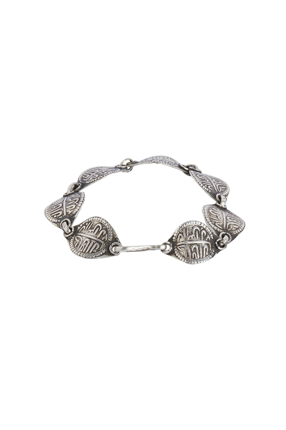 Silver Finish Sikka Mohur Bracelet In Sterling Silver