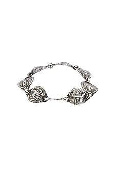 Silver Finish Sikka Mohur Bracelet In Sterling Silver