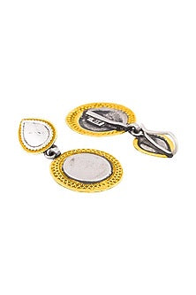 Gold Plated Dangler Earrings In Sterling Silver