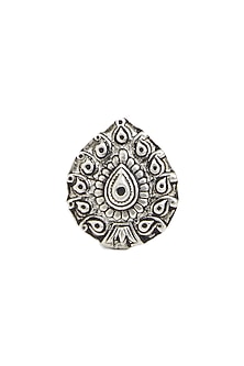 Oxidised Finish Midi Ring In Sterling Silver