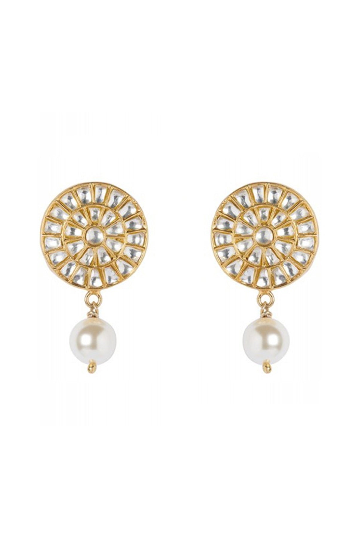 Gold Plated Ruby Synthetic Stone Stud Earrings With Bracelet In Sterling Silver
