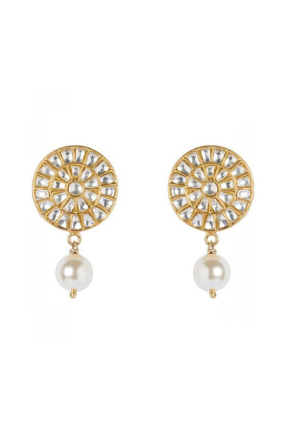 Gold Plated Ruby Synthetic Stone Stud Earrings With Bracelet In Sterling Silver