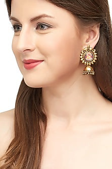 Gold Plated Ganesha Jhumka Earrings