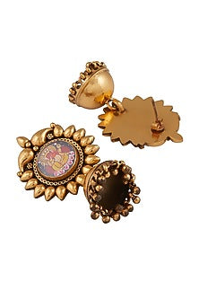 Gold Plated Ganesha Jhumka Earrings