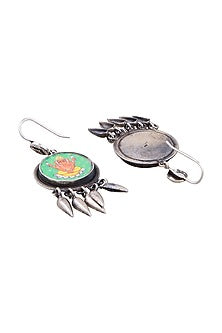 Silver Finish Painted Avighna Earrings