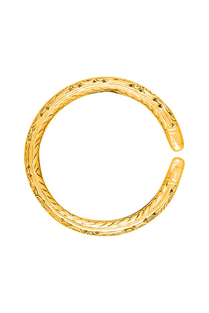 Gold Plated Engraved Kada Bangle