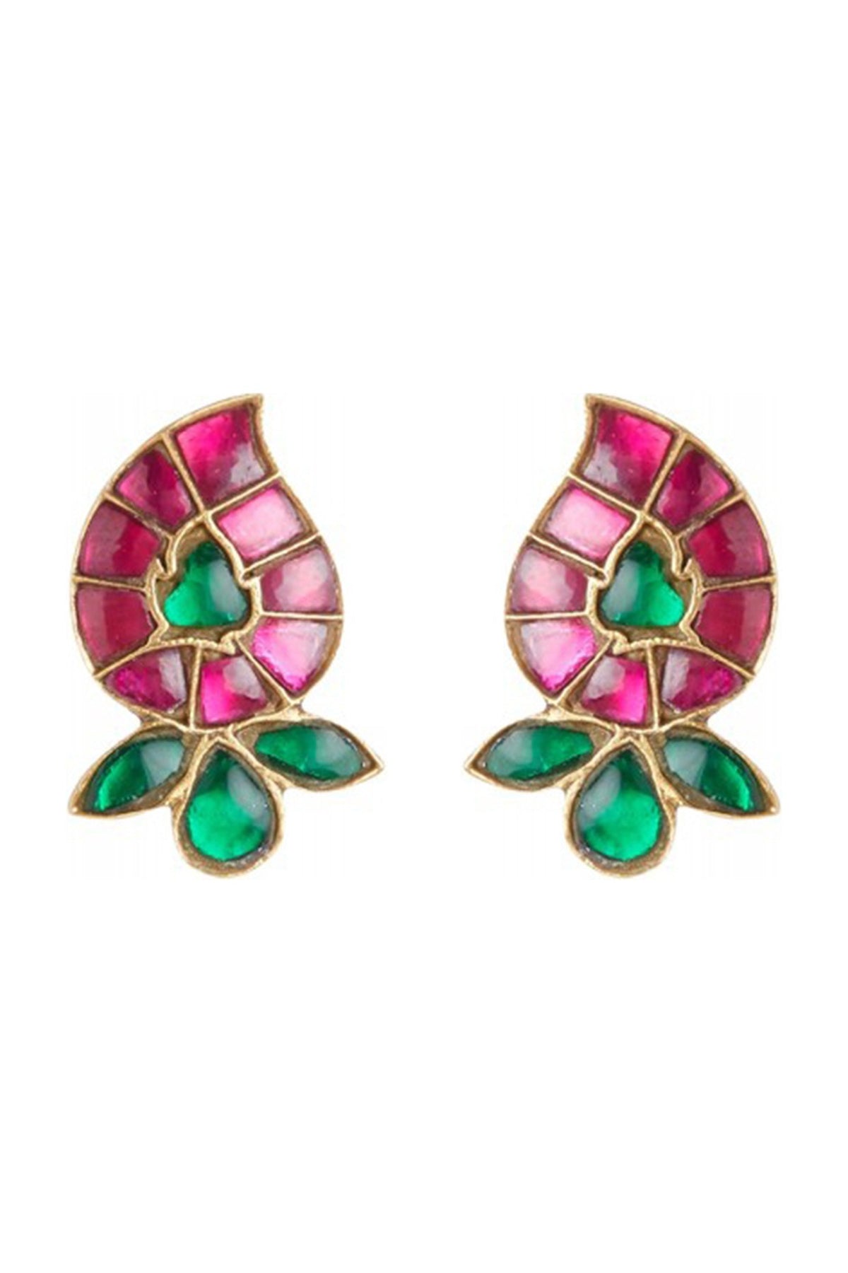 Gold Plated Floral Stud Earrings