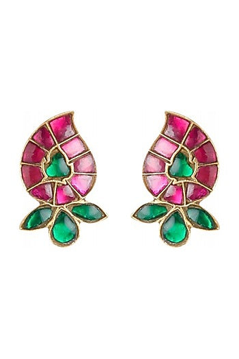 Gold Plated Floral Stud Earrings