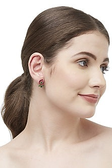 Gold Plated Floral Stud Earrings