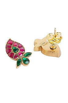 Gold Plated Floral Stud Earrings