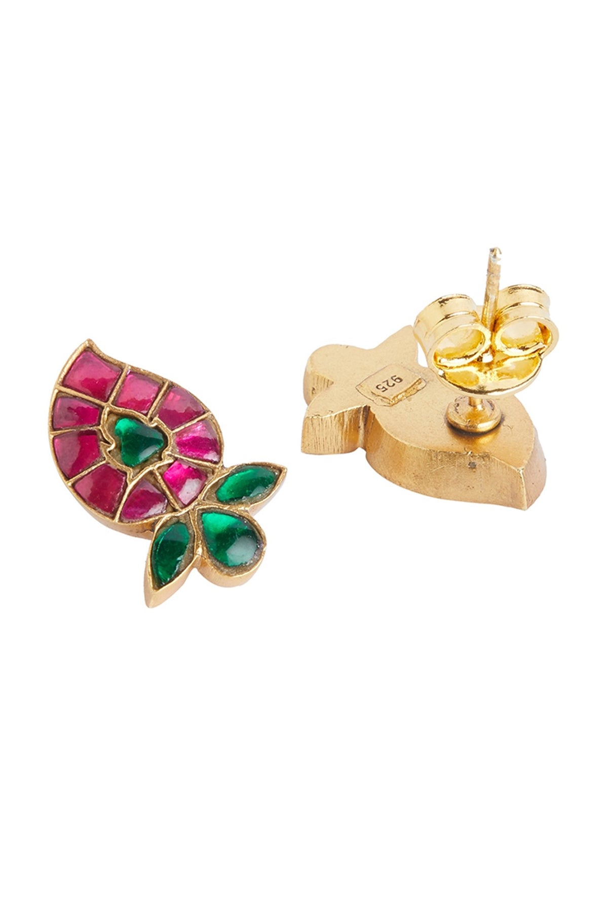 Gold Plated Floral Stud Earrings