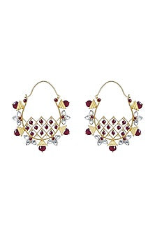 Gold Plated Jadau Bali Earrings
