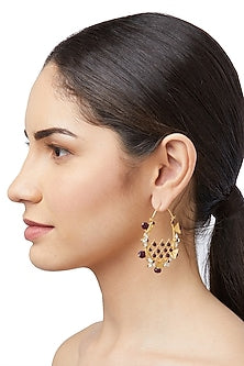 Gold Plated Jadau Bali Earrings