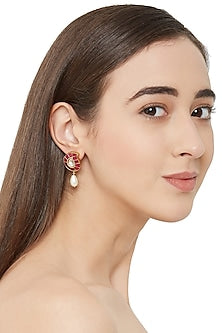 Gold Plated Floral Stud Earrings