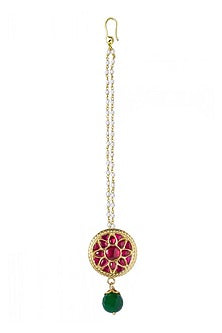 Gold Plated Jadau Maang Tikka