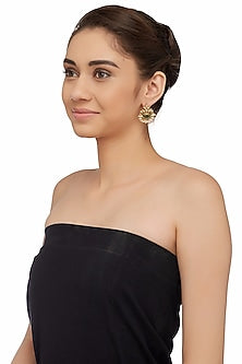 Gold Plated Jadau Chandbali Earrings