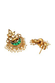 Gold Plated Jadau Chandbali Earrings