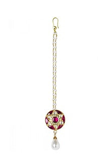 Gold Plated Razia Jadau Maang Tikka