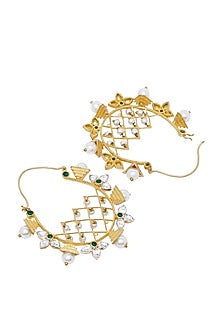Gold Plated Jadau Bali Earrings
