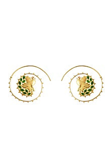 Gold Plated Jadau Bali Earrings