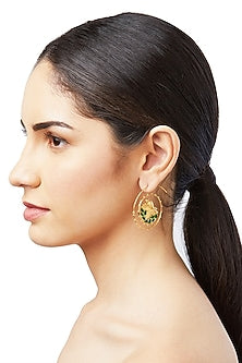 Gold Plated Jadau Bali Earrings