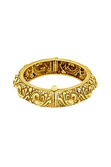 Gold Plated Peacock Kada Bangle
