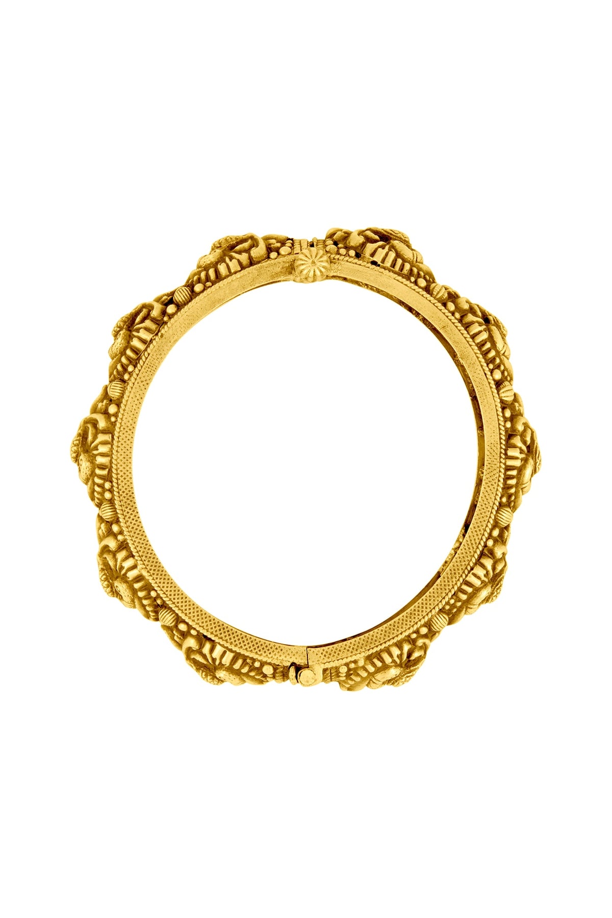 Gold Plated Peacock Kada Bangle