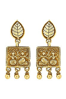 Gold Plated Earrings With Motif