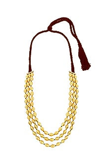 Gold Plated Dholki Beaded Necklace