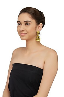 Gold Plated Earrings With Bird Motifs In Sterling Silver