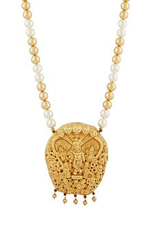 Gold Plated Pendant Necklace In Sterling Silver