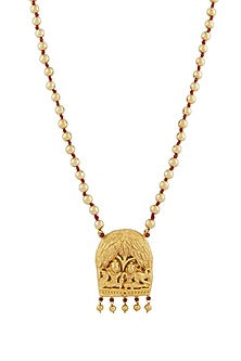 Gold Plated Pendant Necklace In Sterling Silver