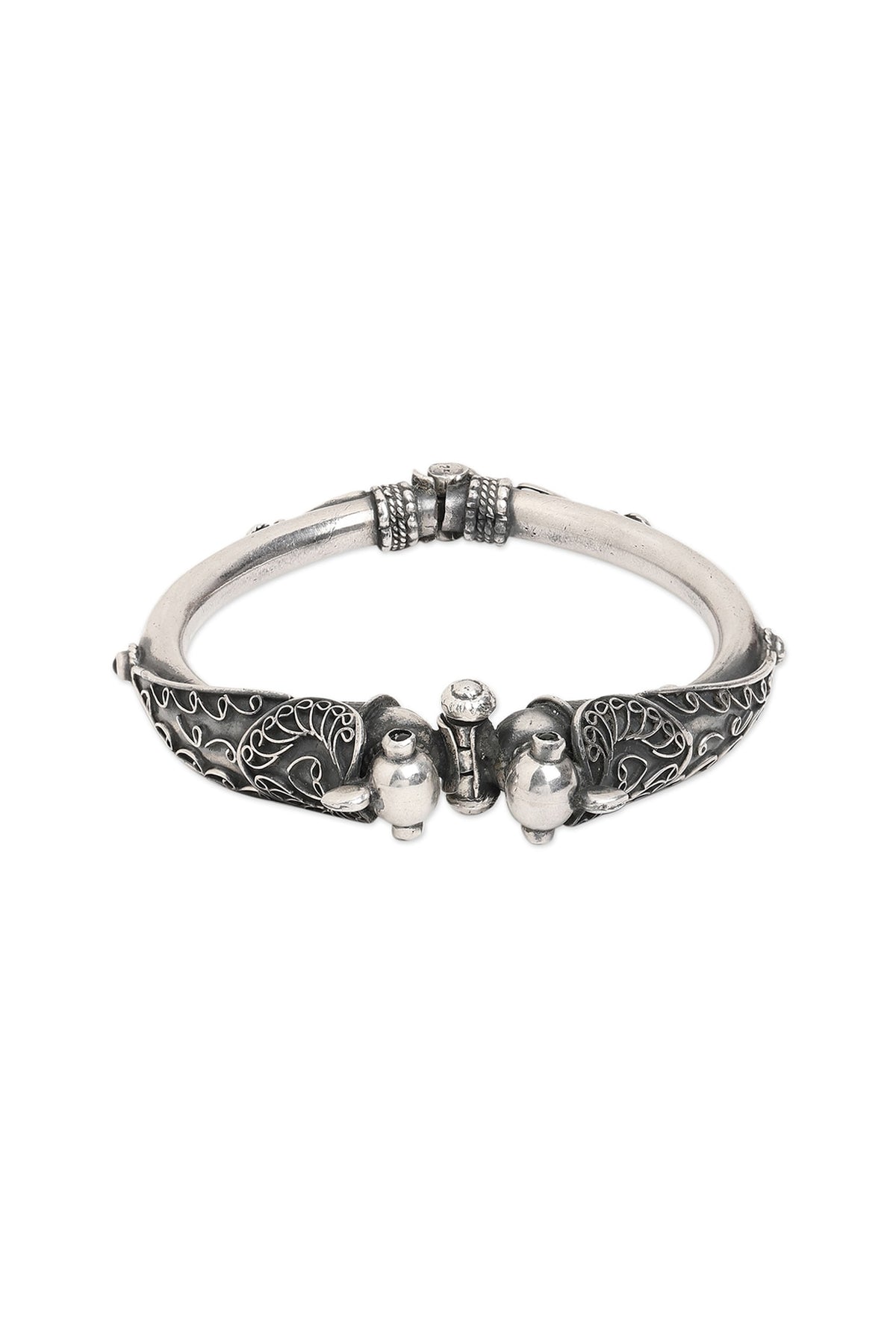 Silver Finish Bangle In Sterling Silver