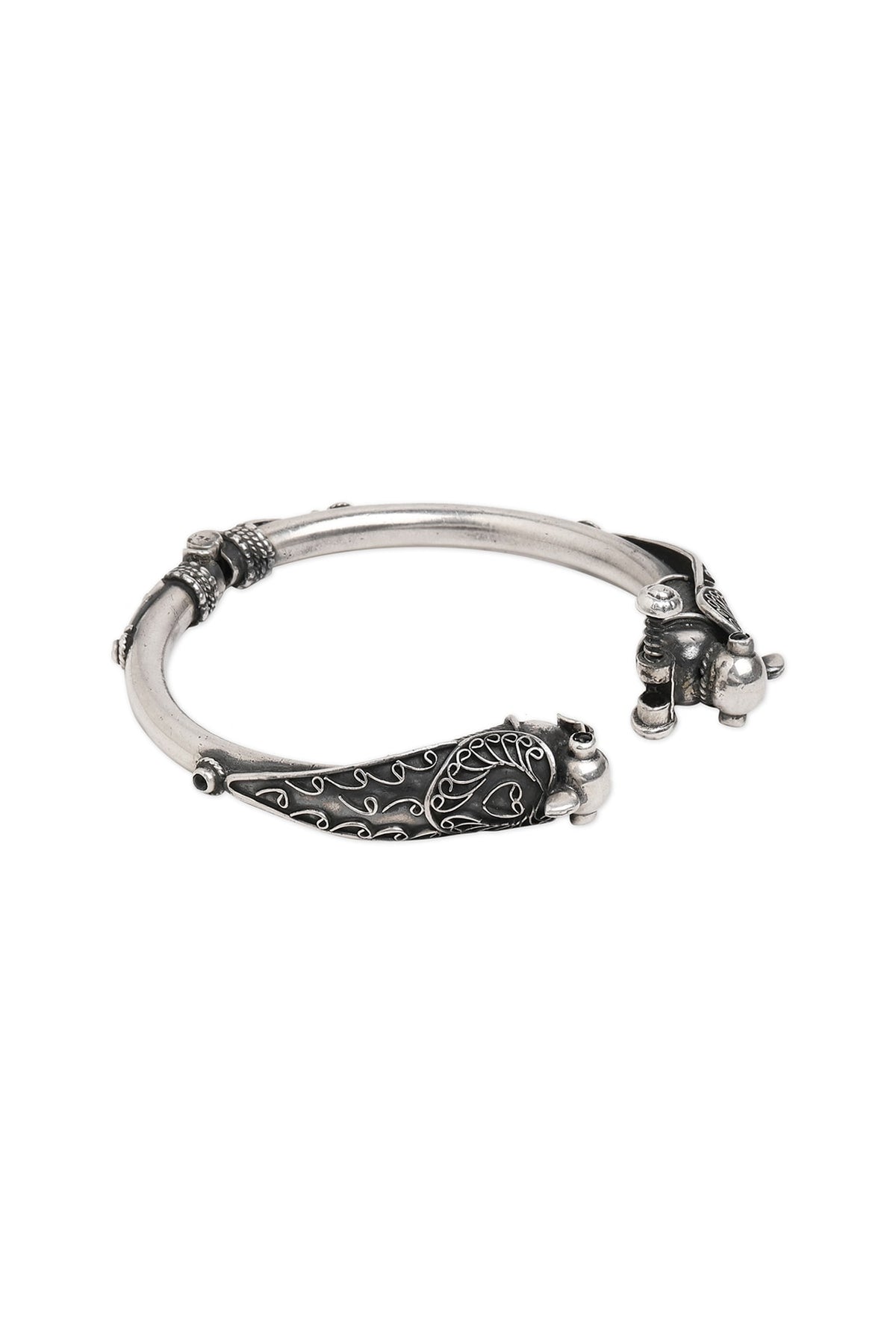 Silver Finish Bangle In Sterling Silver