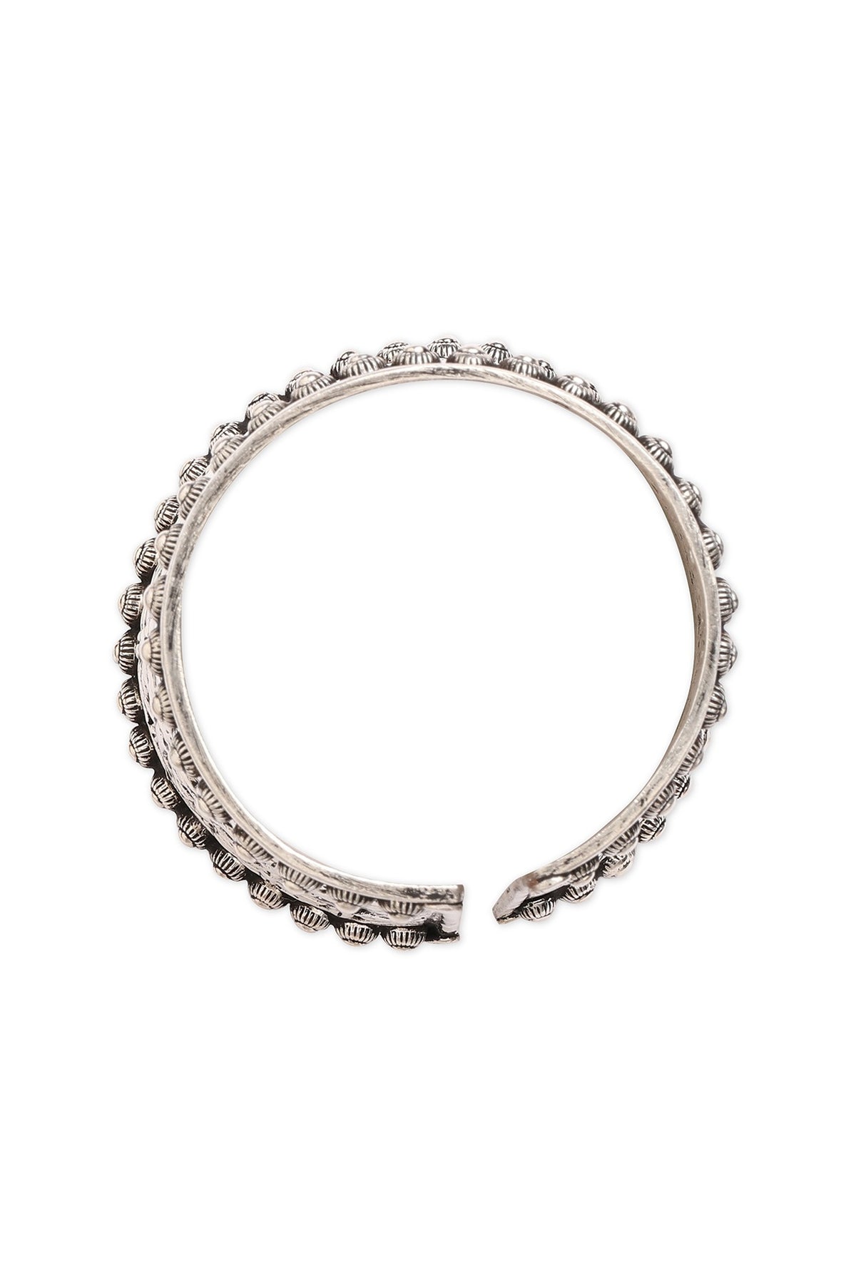 Silver Finish Cuff Bangle In Sterling Silver