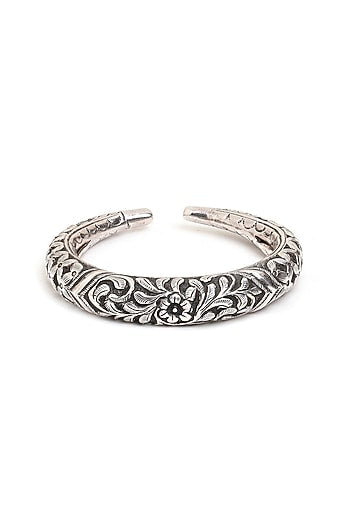 Silver Finish Kada In Sterling Silver