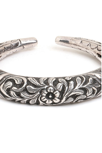 Silver Finish Kada In Sterling Silver