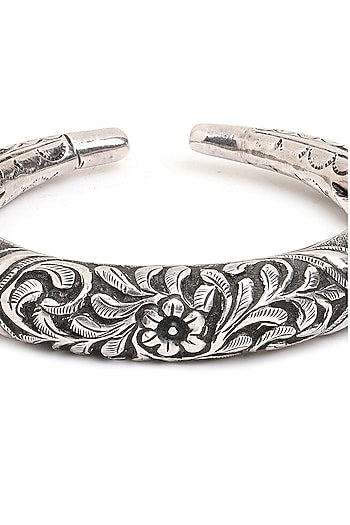 Silver Finish Kada In Sterling Silver