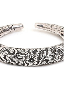 Silver Finish Kada In Sterling Silver