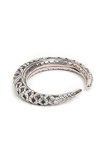 Silver Finish Kada In Sterling Silver