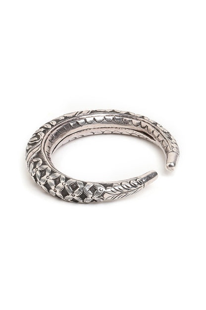 Silver Finish Kada In Sterling Silver