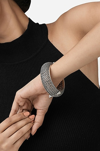 Silver Finish Bangle In Sterling Silver