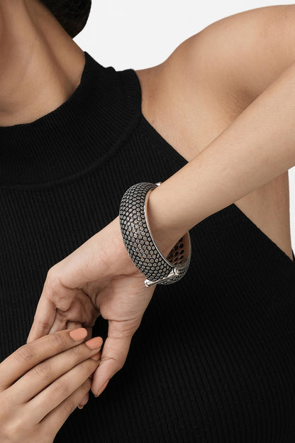 Silver Finish Bangle In Sterling Silver