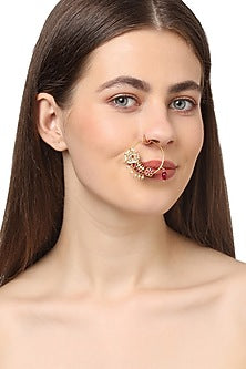 Gold Plated Nose Ring In Sterling Silver