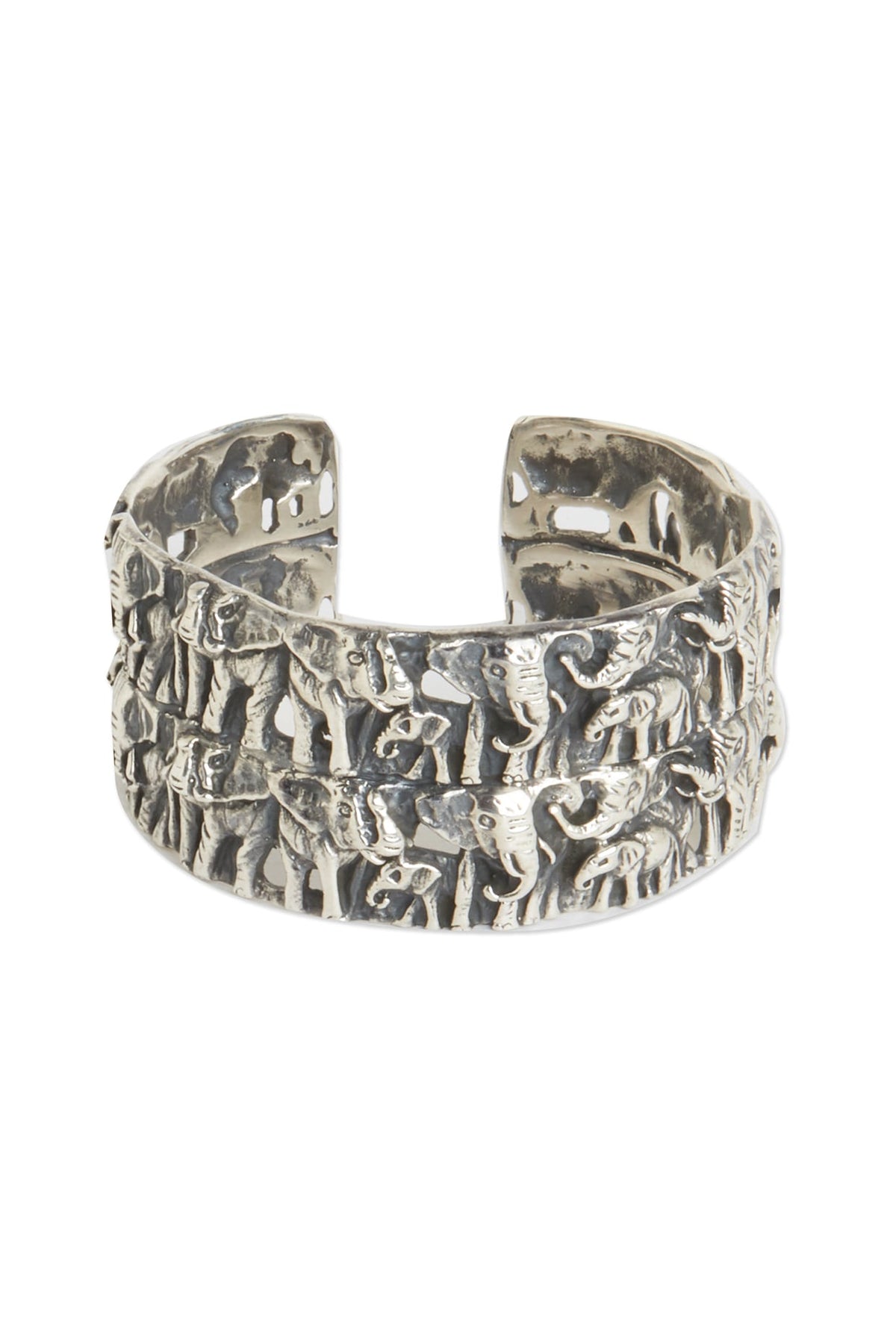 White Finish Kada Bangle In Sterling Silver